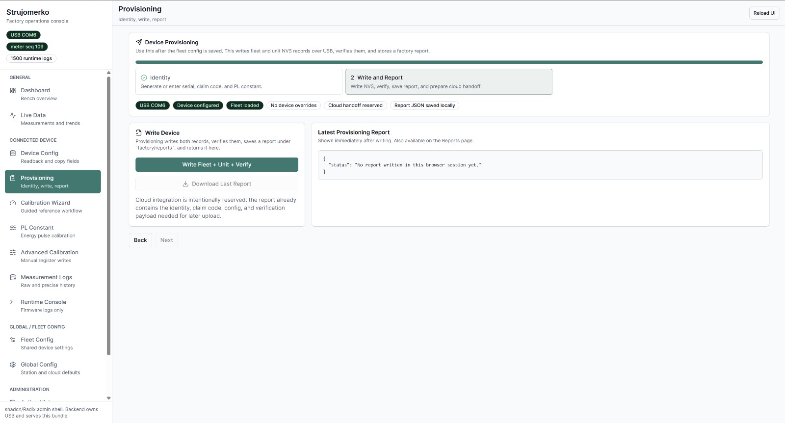 Provisioning detalji